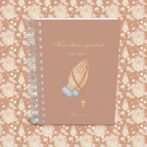 Diário espiritual capa santo terço