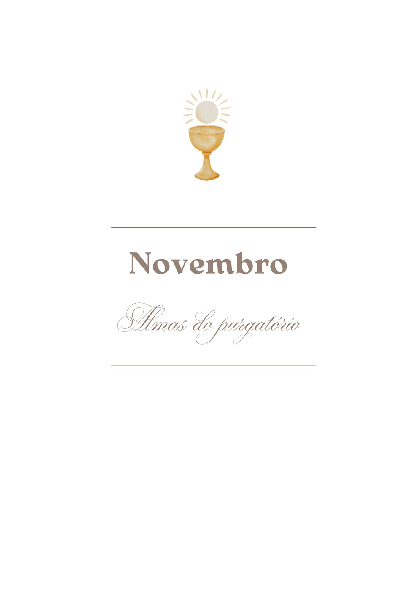 Divisória de meses com o tema da capa